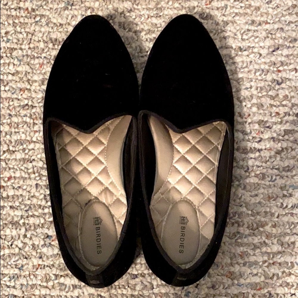 Black Velvet Flats - Birdies